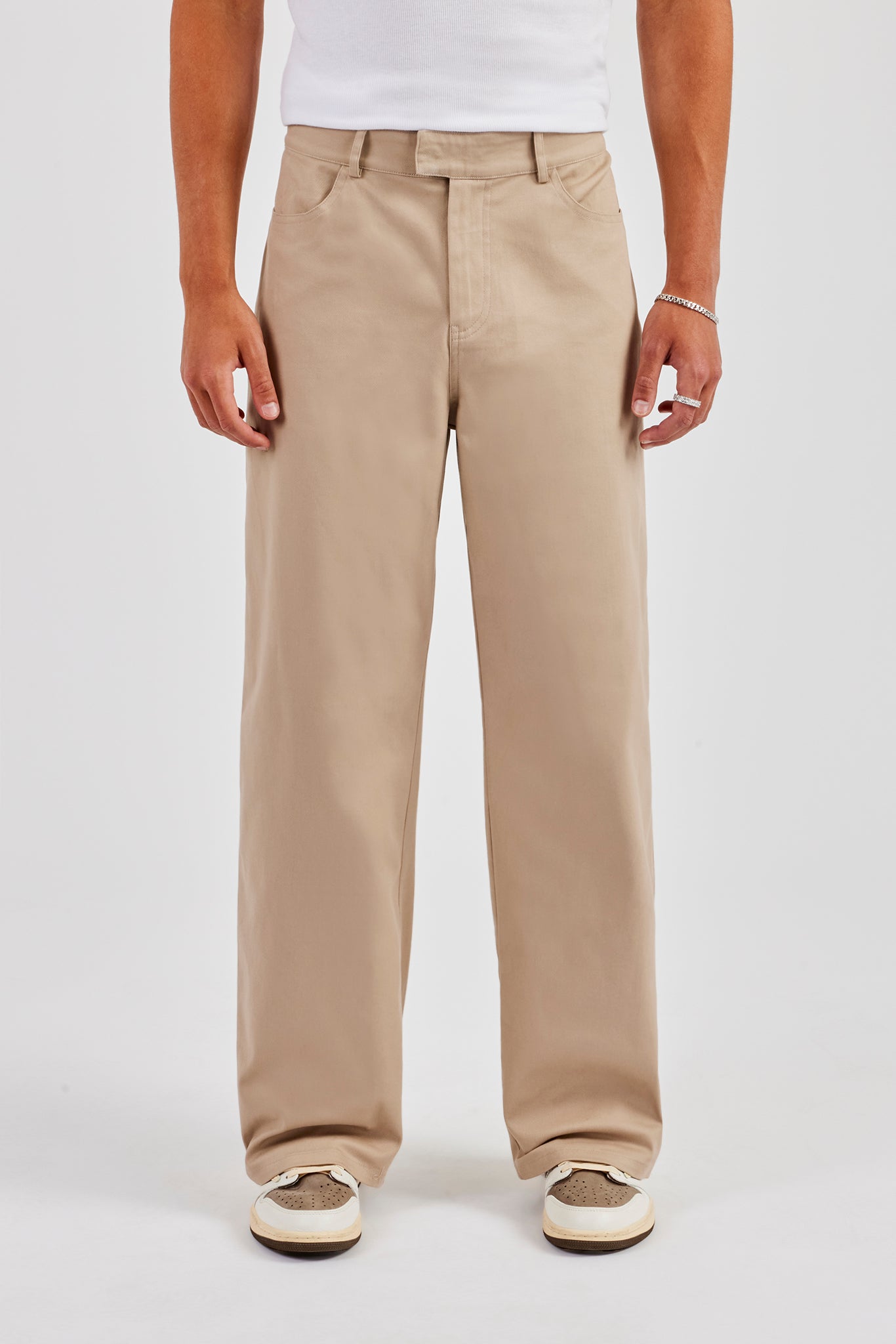 Tailored Relaxed Trouser - Sand